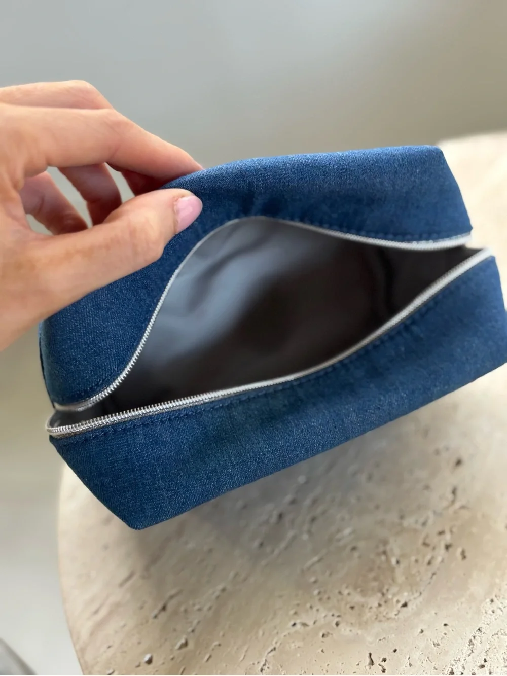 Dior Denim Makeup Bag